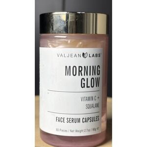 VALJEAN LABS - Morning Glow Face Serum Capsules - Vitamin C + Squalane - 2.7 oz
